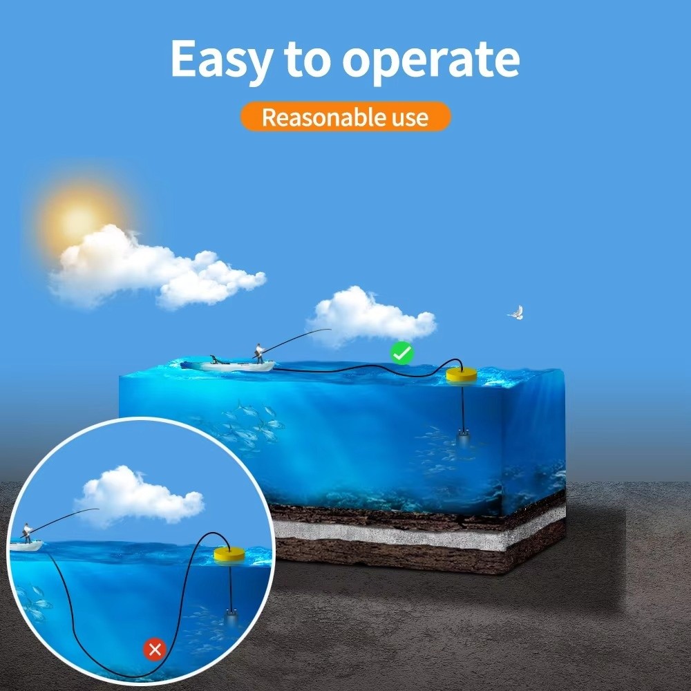 Fishing Boat Depth Finder - Détecteur de poissons portable à écran