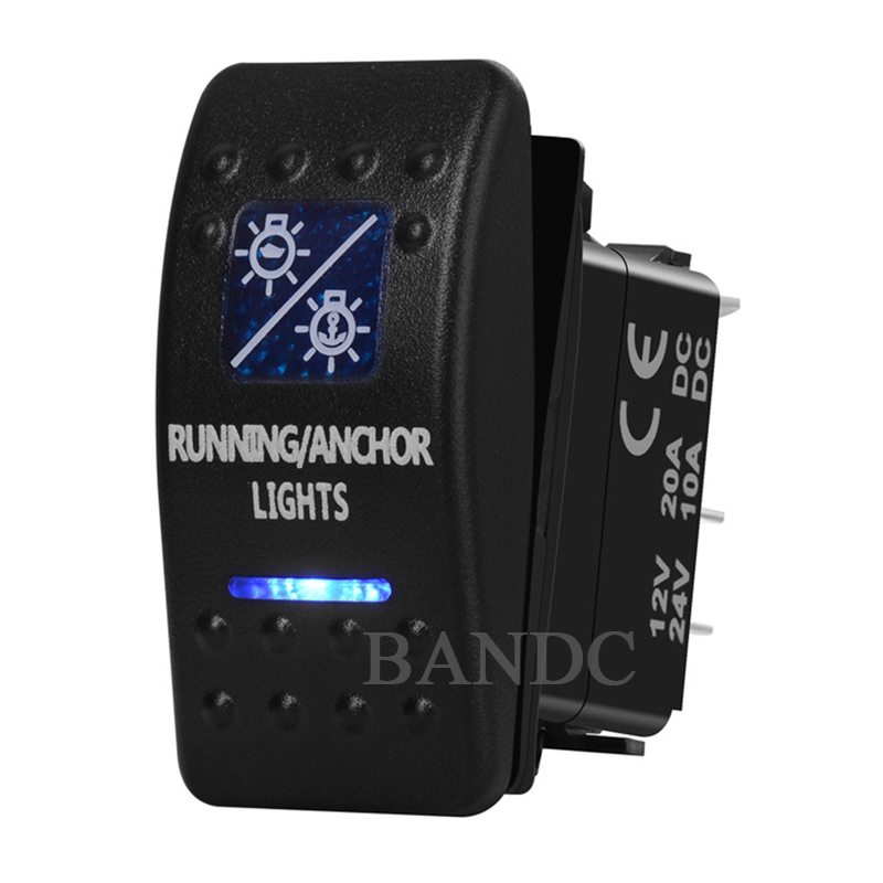 Fishing Boat Navigation Light - Joli à bascule LED bleu, feu