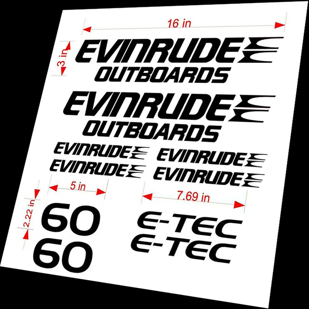 Fishing Boat Cover - Ensemble pour hors-bord EVINRUDE E-TEC 60,