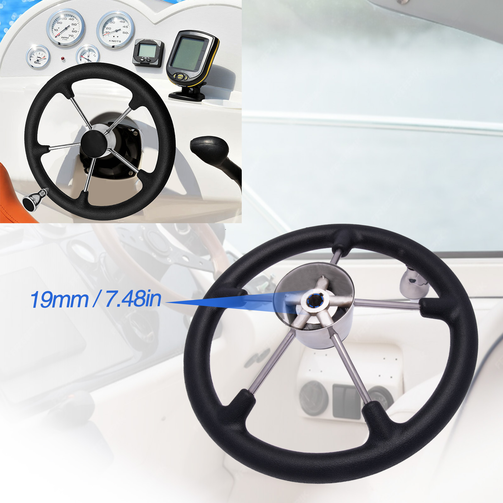 Volant de bateau en acier inox - Fishing Boat Steering Wheel avis et prix