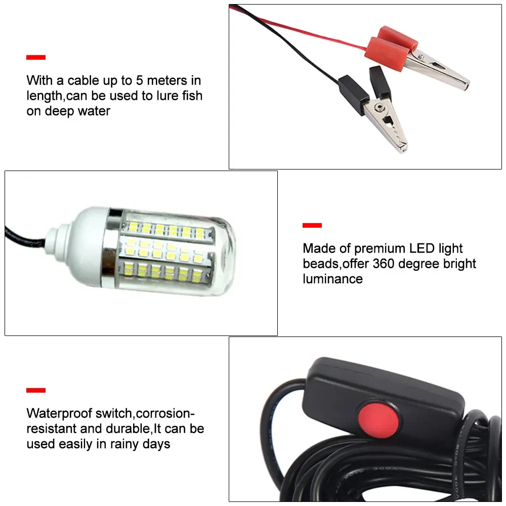 Lampe sous-marine 12V 15W 108  - Fishing Boat Depth Finder avis et prix