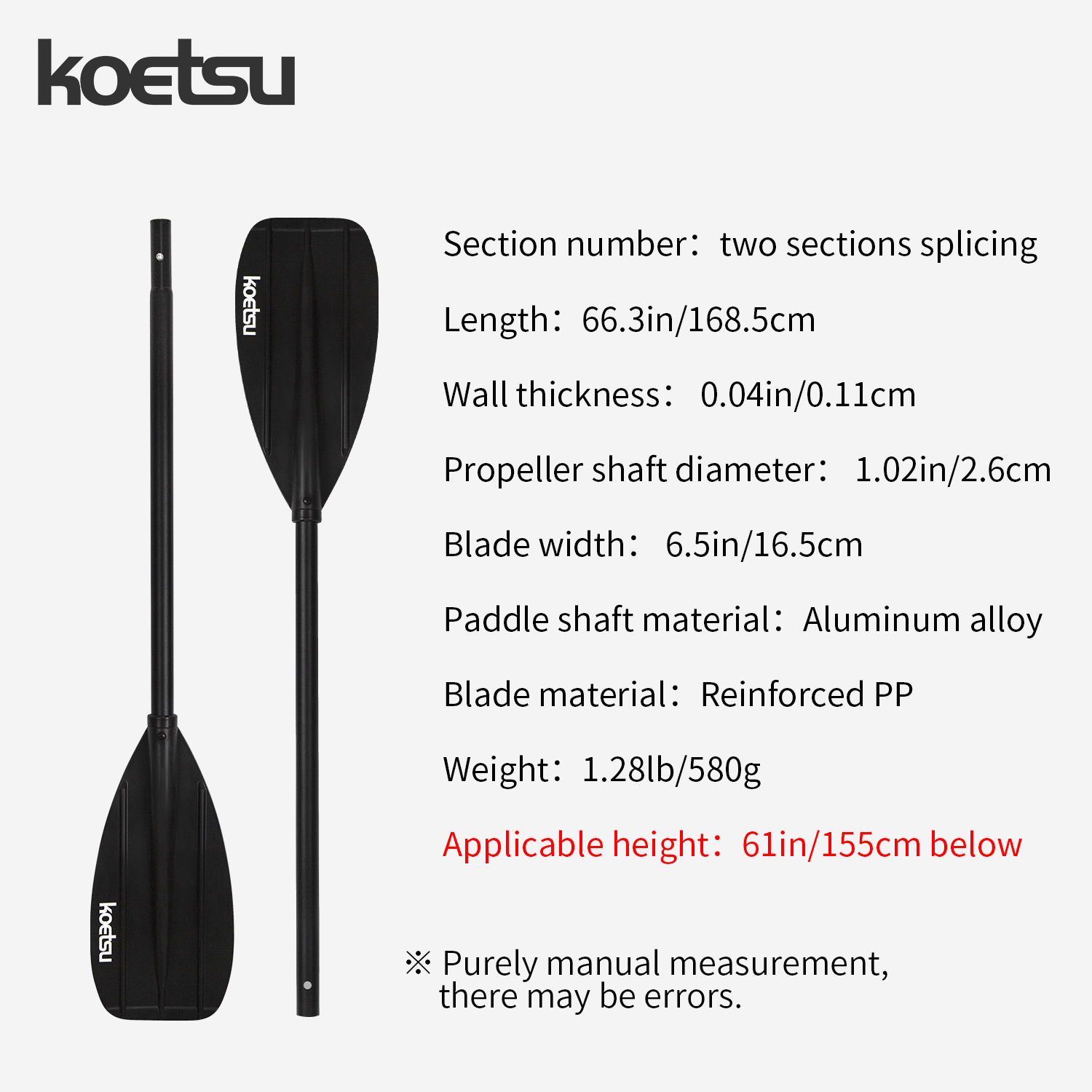 KOETSU – pagaie de Kayak à Dou - Fishing Boat Paddle avis et prix